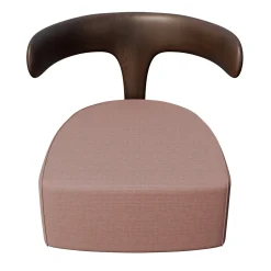 Moby Dick Ash Wood Upholstered Lounge Chair #3