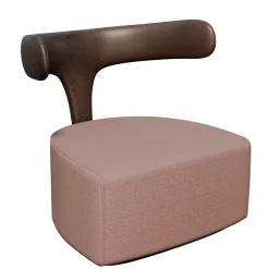 Moby Dick Ash Wood Upholstered Lounge Chair #3