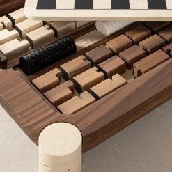 Mocambo Chess Draughts Game Set Design by Simone Fanciullacci