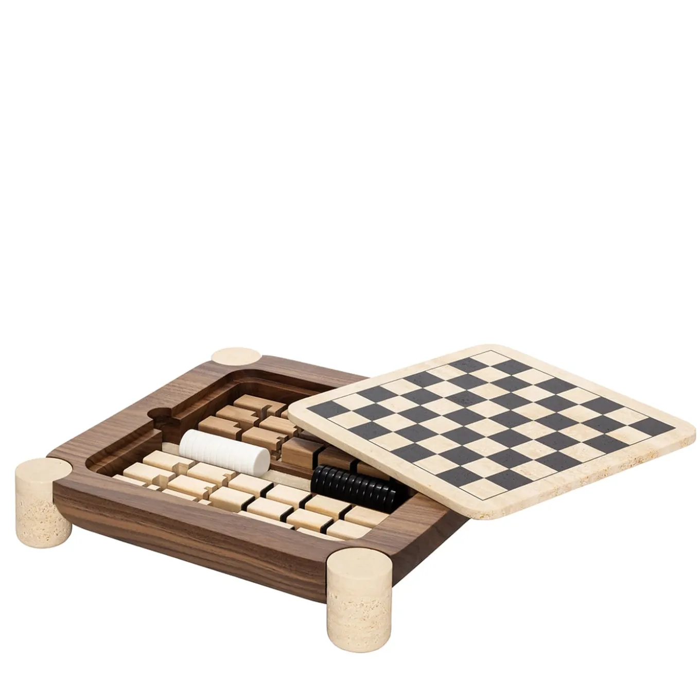 Mocambo Chess Draughts Game Set Design by Simone Fanciullacci