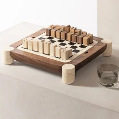 Mocambo Chess Draughts Game Set Design by Simone Fanciullacci