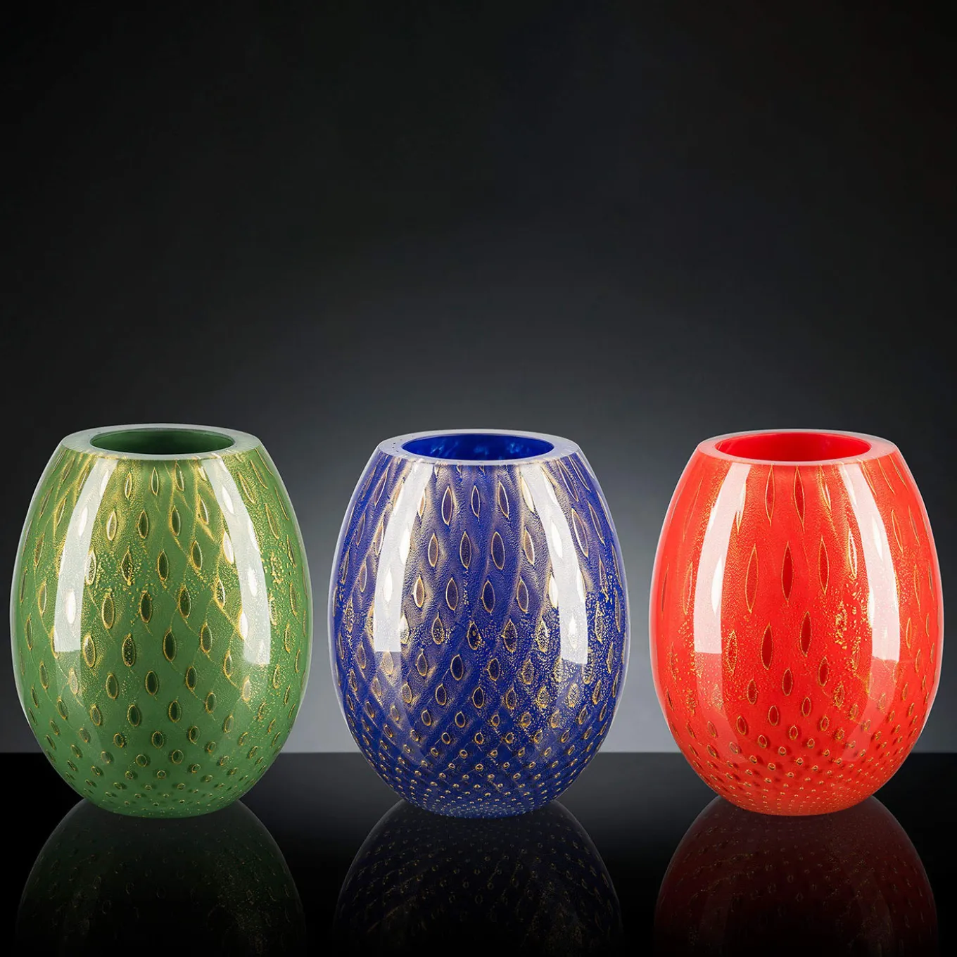 Mocenigo Oval Blue Vase