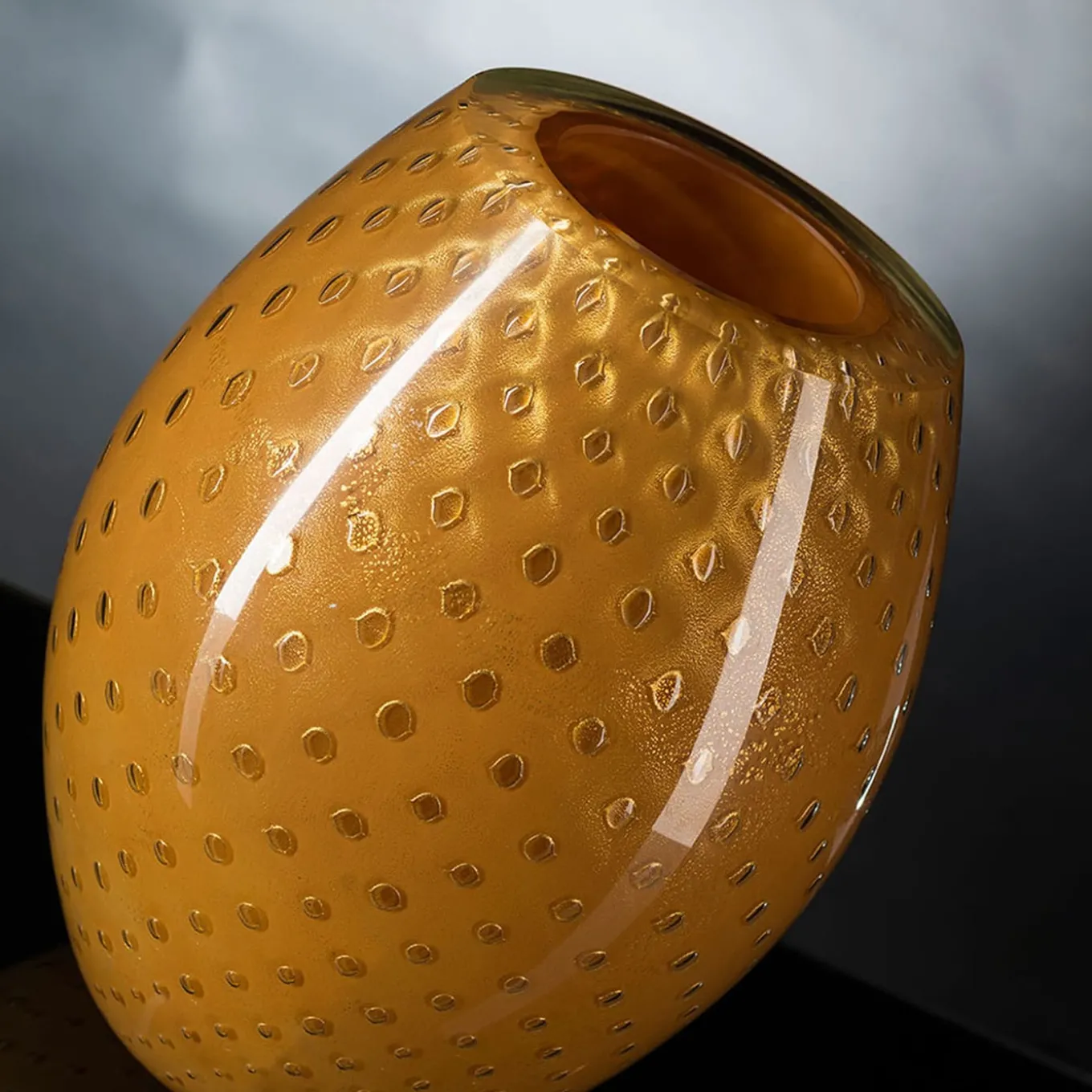Mocenigo Oval Orange Vase