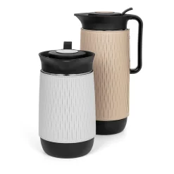 Mocha Beige Leather 1L Thermal Carafe