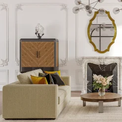 Mocha Eucalyptus Wood Bar Cabinet from Studio Privé Collection