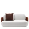 Mochi Saddle Leather & White Fabric Outdoor Sofa by Studiopepe