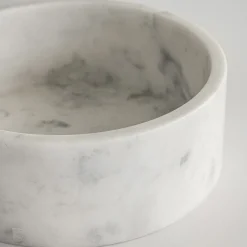 Modern White Carrara Marble Bowl