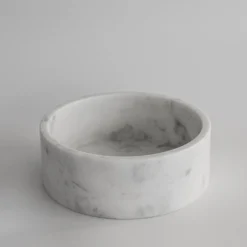Modern White Carrara Marble Bowl