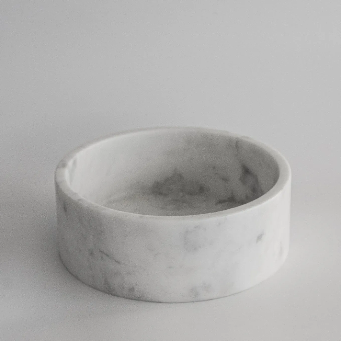 Modern White Carrara Marble Bowl