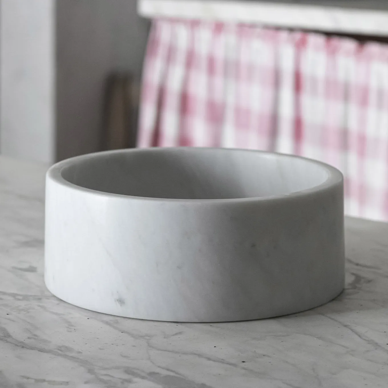 Modern White Carrara Marble Bowl