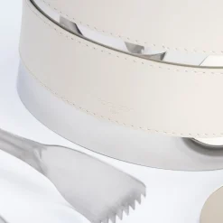 Modigliani Insulated Luna White Ice Bucket with Ice Tongs