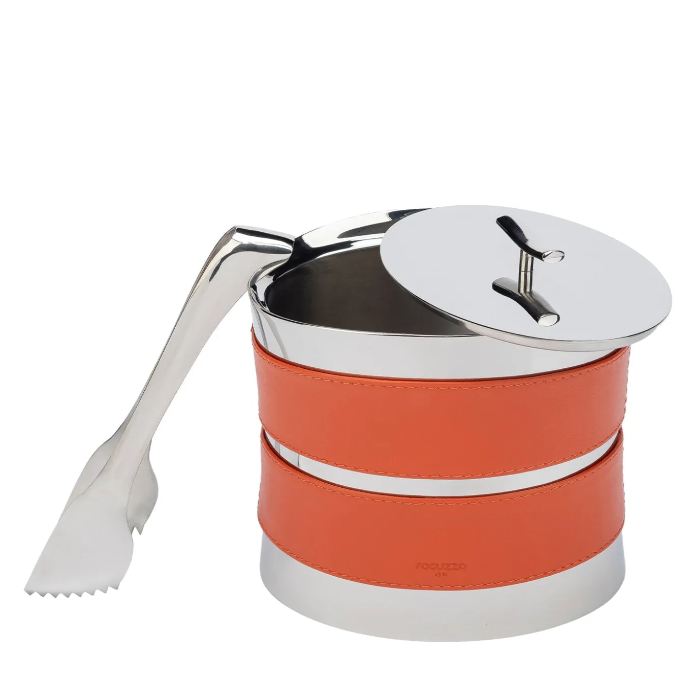 Modigliani Insulated Spritz Orange Ice Bucket with Ice Tongs