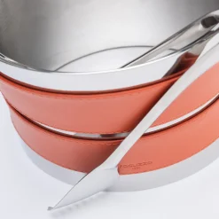 Modigliani Insulated Spritz Orange Ice Bucket with Ice Tongs