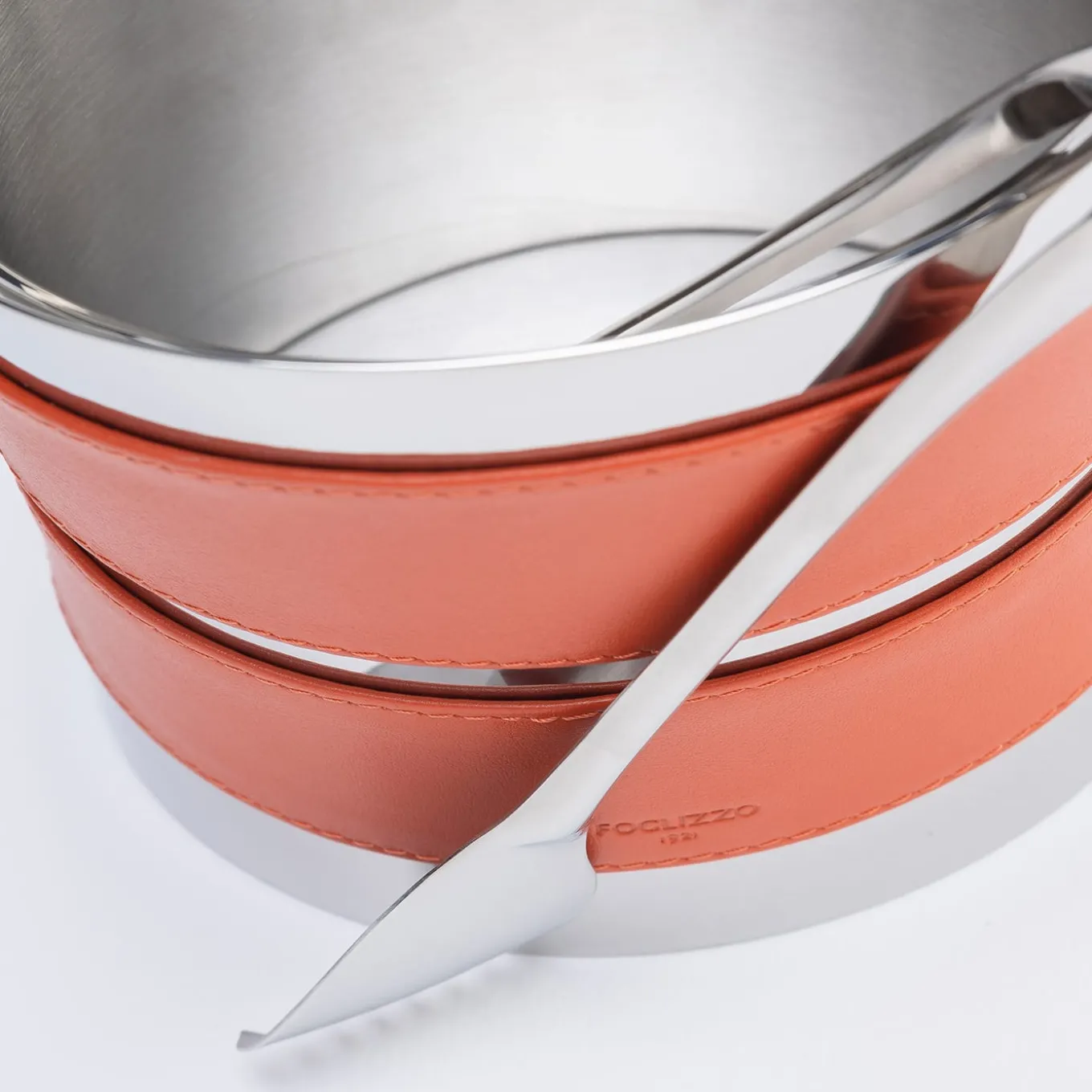 Modigliani Insulated Spritz Orange Ice Bucket with Ice Tongs