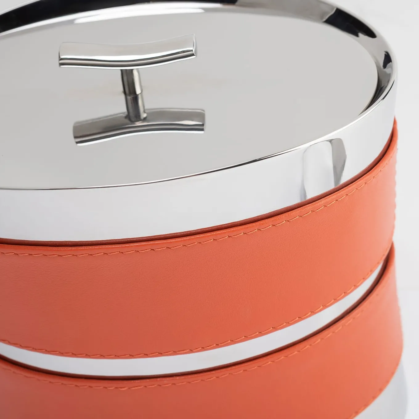 Modigliani Insulated Spritz Orange Ice Bucket with Ice Tongs