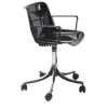 Modus Black Caster Chair with Armrests by Centro Progetti Tecno