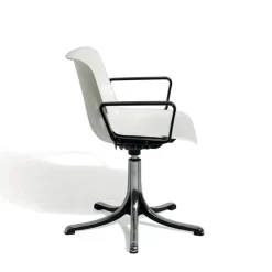 Modus White Chair with Armrests by Centro Progetti Tecno