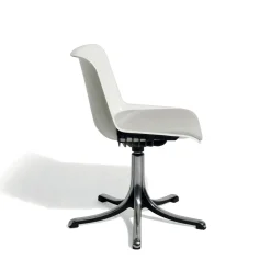 Modus White Chair with Gray Seat Cushion by Centro Progetti Tecno