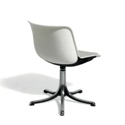 Modus White Chair with Gray Seat Cushion by Centro Progetti Tecno