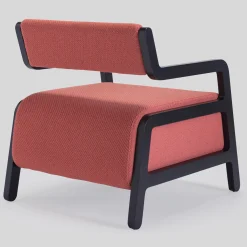 Moki Red Lounge Chair by Gianluca Villa