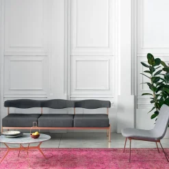 Momo 3 Seater Grey Sofa