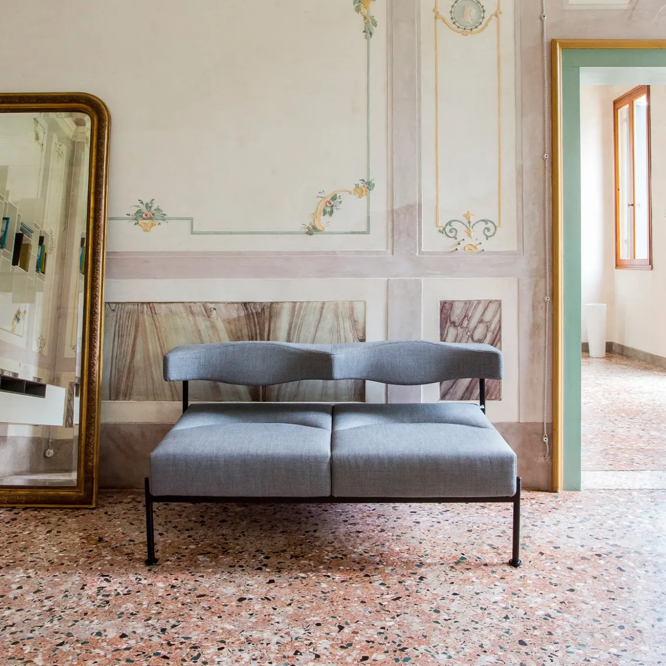 Momo Grey Sofa Two Seater