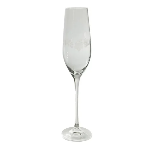 Monaco Set of 6 Etched Transparent Flutes #1