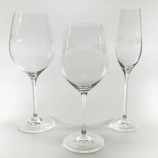 Monaco Set of 6 Etched Transparent Flutes #1