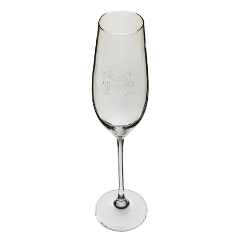 Monaco Set of 6 Monogrammed Transparent Flutes