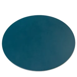 Mondrian Amalfi Blue and Luna White Round Placemat