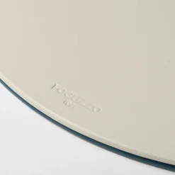 Mondrian Amalfi Blue and Luna White Round Placemat