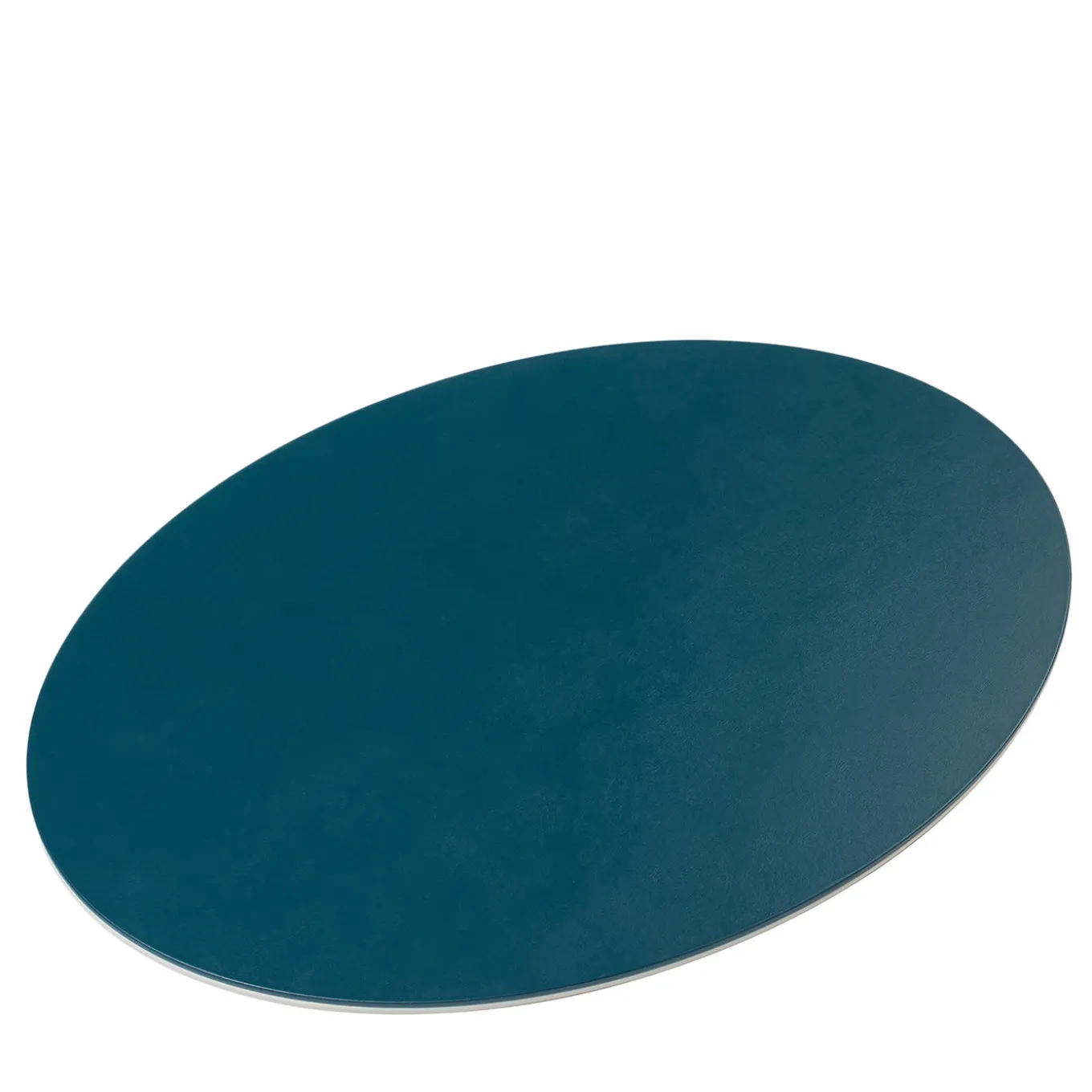 Mondrian Amalfi Blue and Luna White Oval Placemat