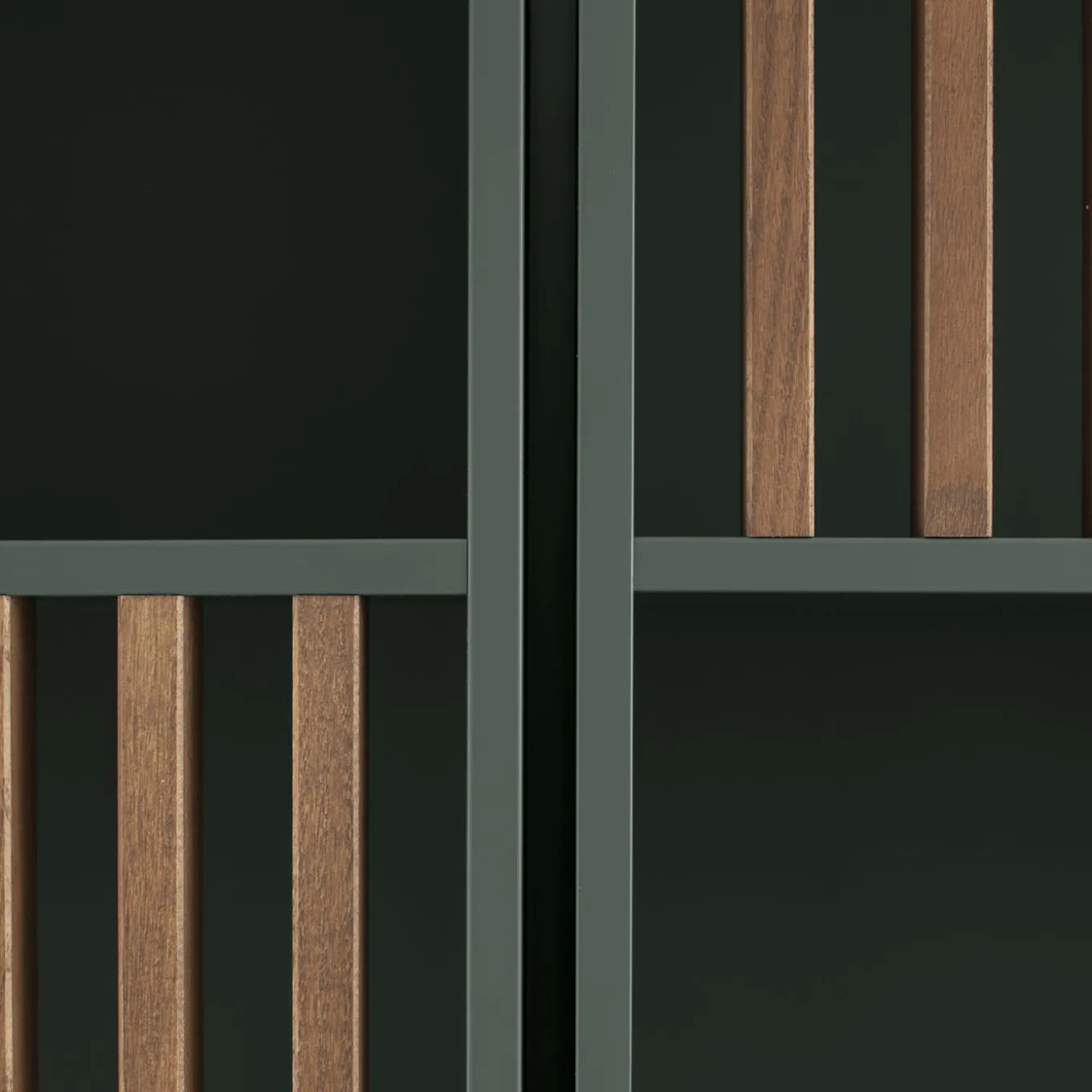 Mondrian Amazzonia Green Bookcase with Ash Wood Accents