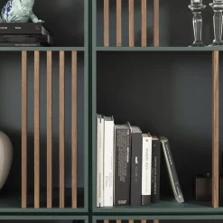 Mondrian Amazzonia Green Bookcase with Ash Wood Accents