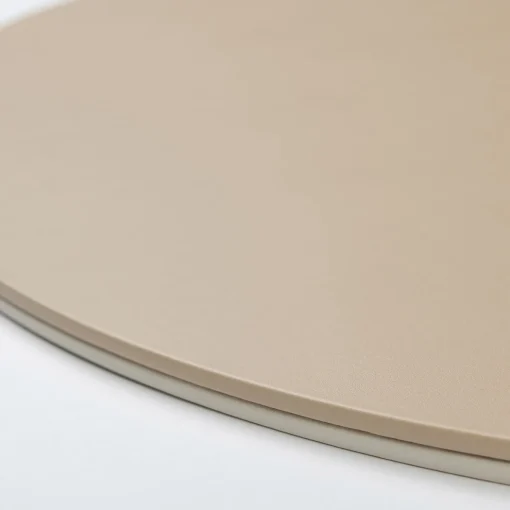 Mondrian Capuccino Beige and Luna White Oval Placemat