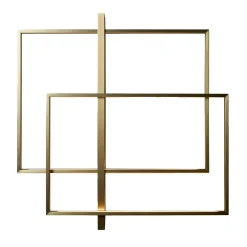 Mondrian Double Wall Lamp In Light Burnished Brass