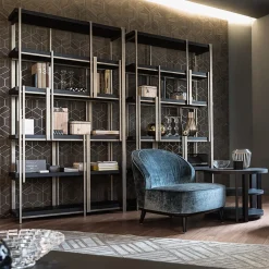 Mondrian/17 Metal Bookshelf by Massimiliano Raggi