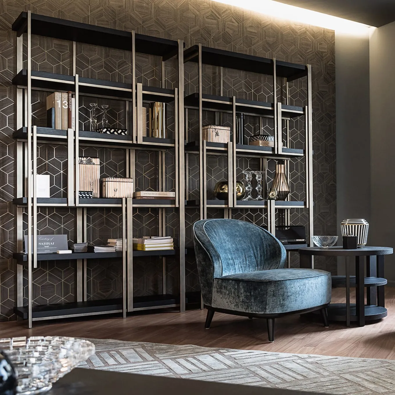 Mondrian/17 Metal Bookshelf by Massimiliano Raggi