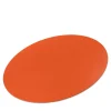 Mondrian Spritz Orange and Luna White Oval Placemat