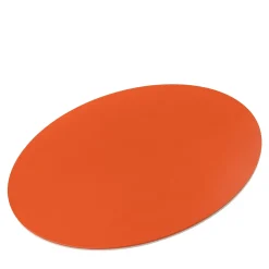 Mondrian Spritz Orange and Luna White Oval Placemat
