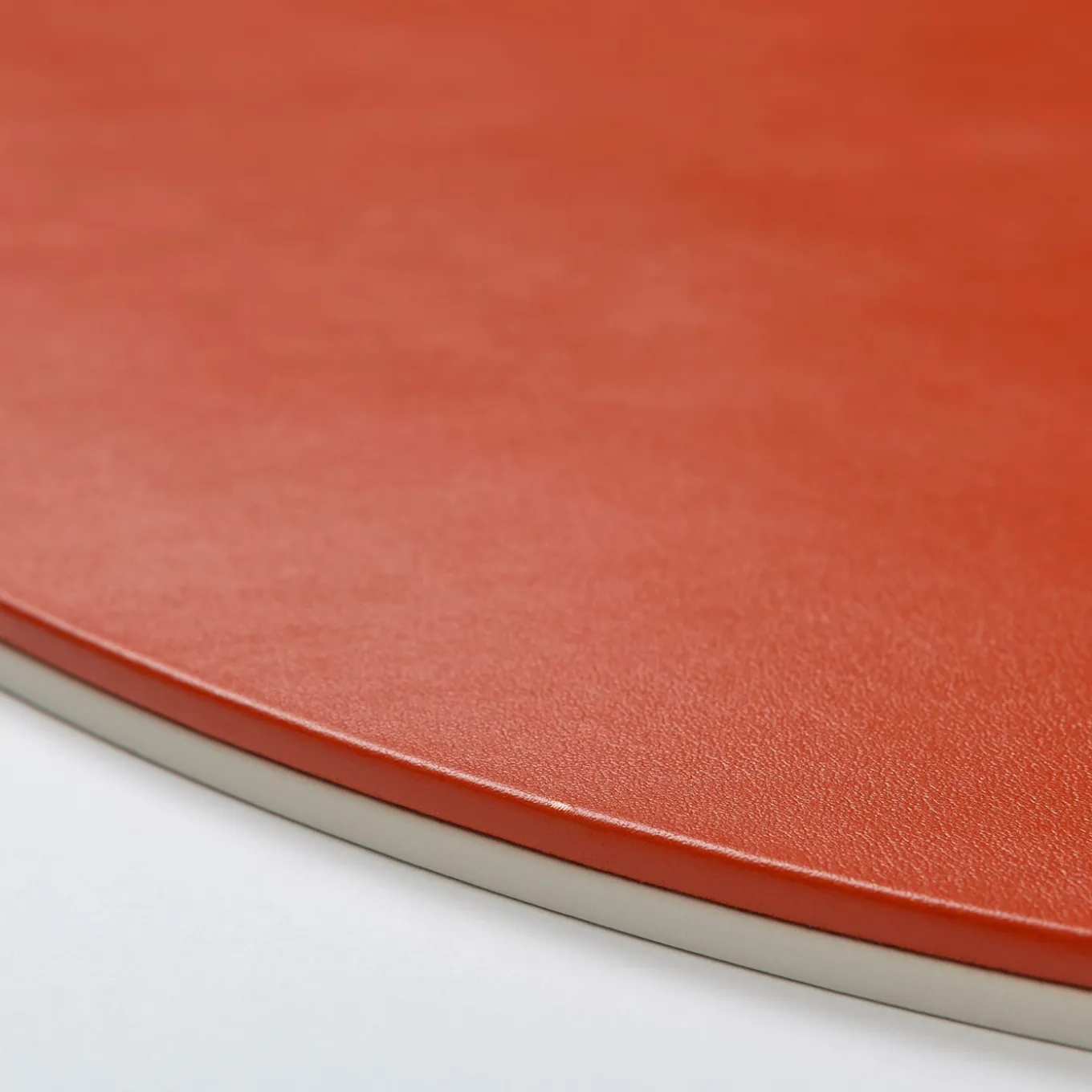 Mondrian Spritz Orange and Luna White Oval Placemat