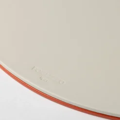 Mondrian Spritz Orange and Luna White Oval Placemat