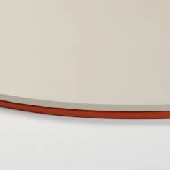 Mondrian Spritz Orange and Luna White Oval Placemat
