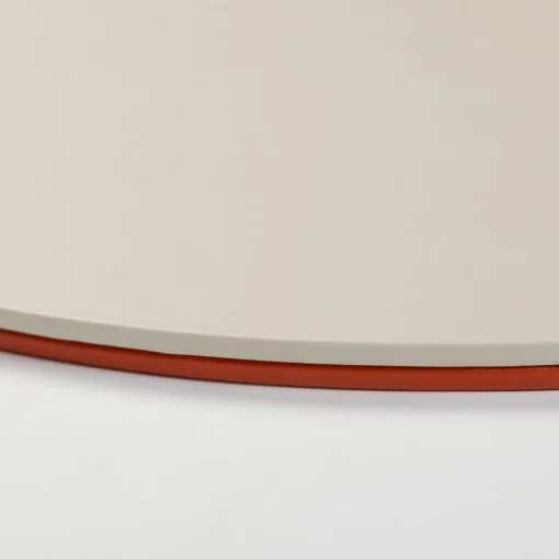 Mondrian Spritz Orange and Luna White Oval Placemat