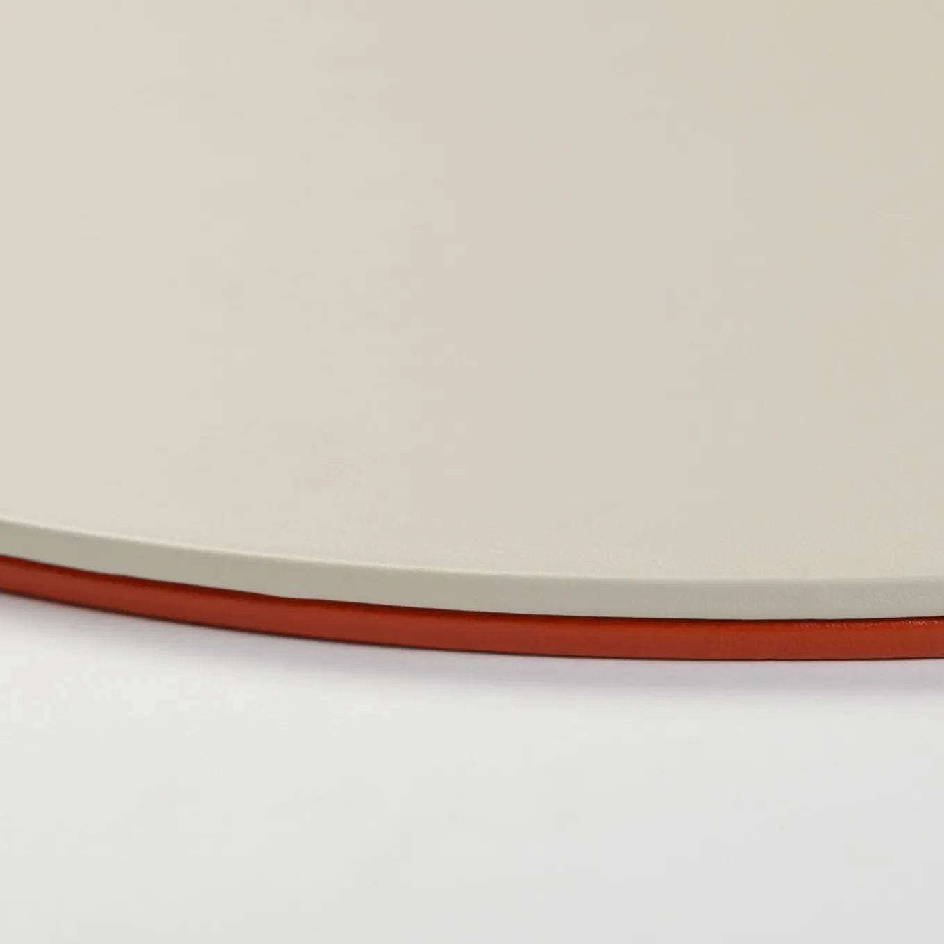 Mondrian Spritz Orange and Luna White Oval Placemat