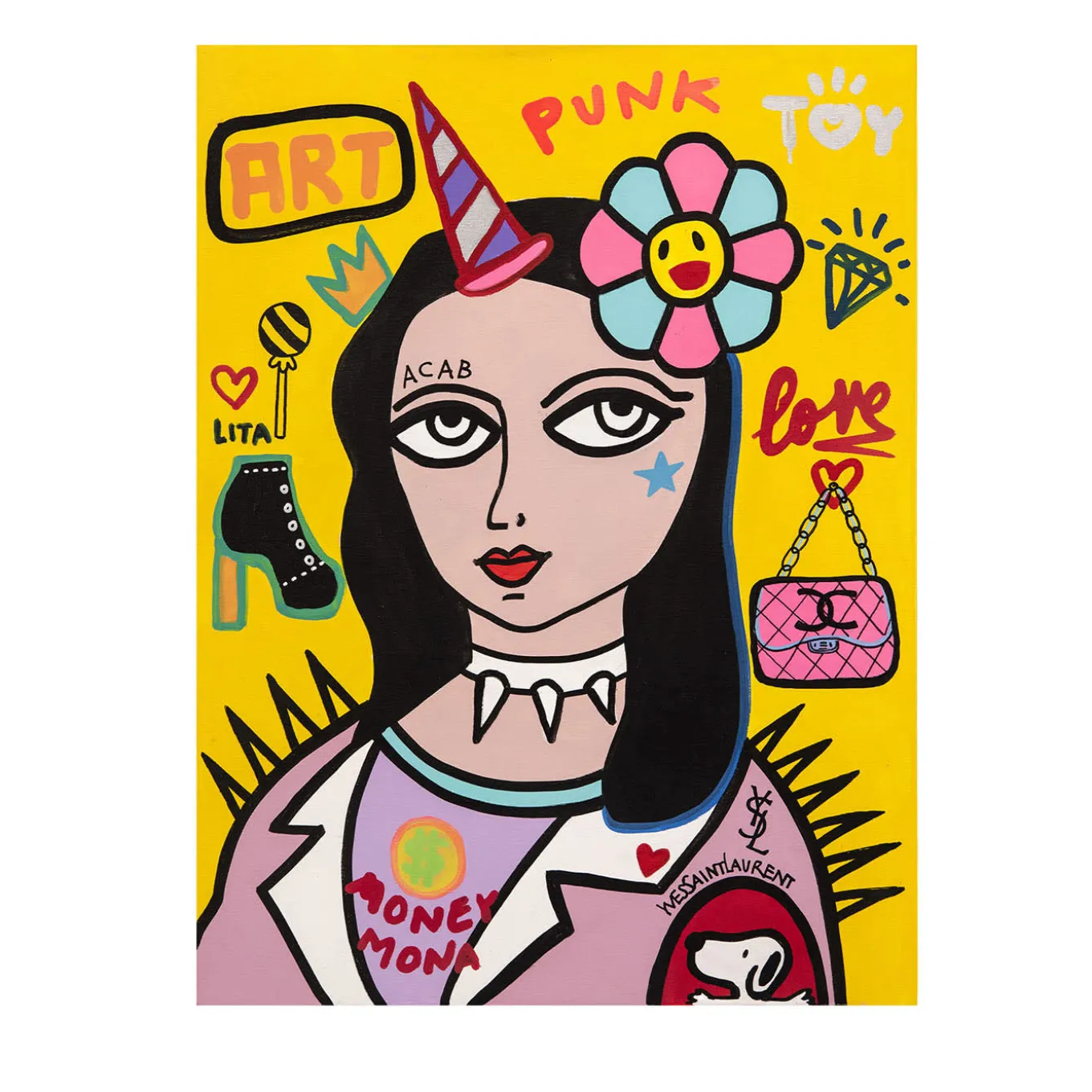 Money Mona #punk Painting