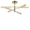 Monolite 6-Light Onyx & Brass Chandelier
