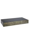 Monolite Medium Rectangular Coffee Table In Bronze Spatulated Resin