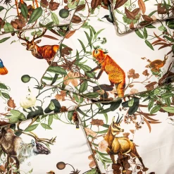 Mont Blanc velvet Cushion with forest animals #4