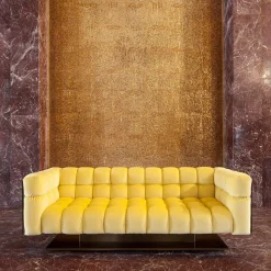 Montgomery 3-Seater Quilted Yellow Soft by Studio 63